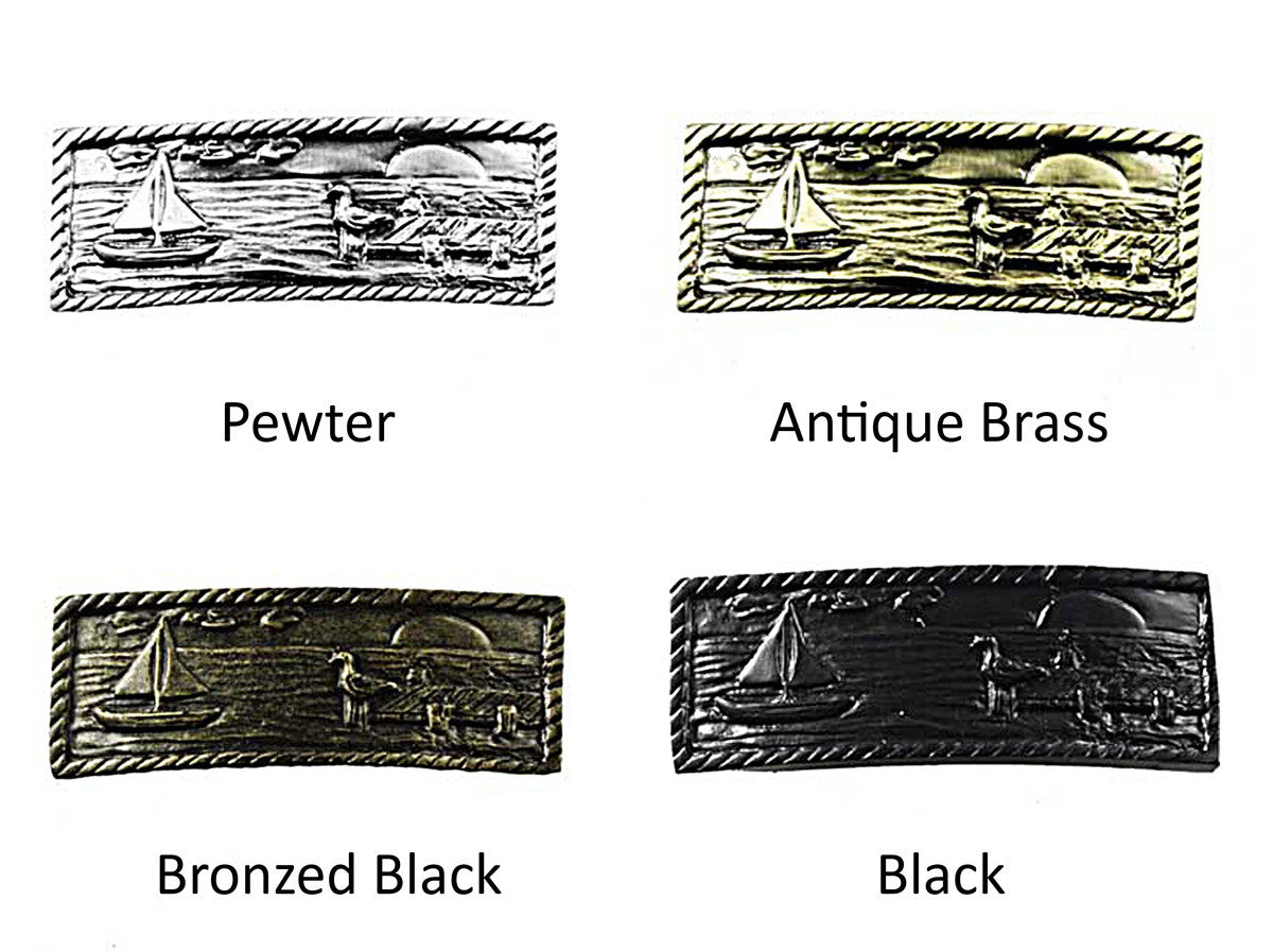 Sail Boat Scene Cabinet Pull - Set of 2
