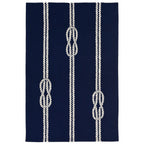 Sailor's Knotty Navy Indoor/Outdoor Rug Collection
