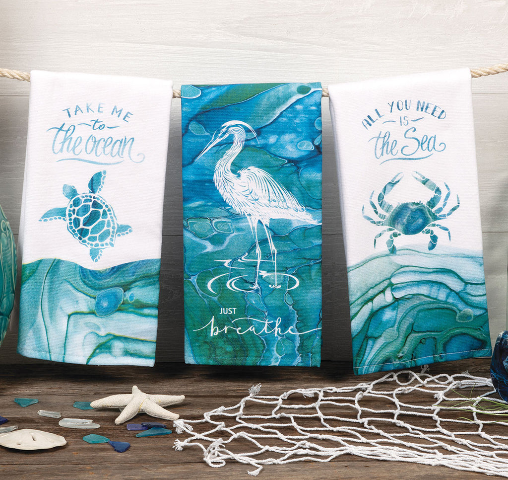 Sea Life Dual Purpose Terry Towel - Crab