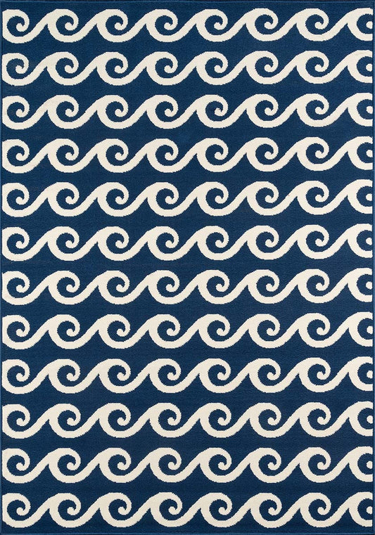 Sea Serenity Navy Indoor/Outdoor Rug Collection