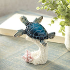 Sea Turtle & Coral Sculpture