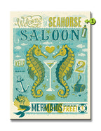 Seahorse Saloon Personalized Sign - 28 x 38