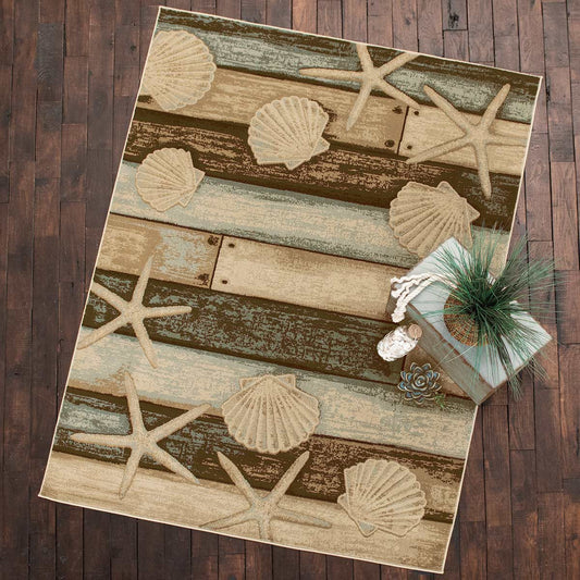 Seashell Boardwalk Rug Collection
