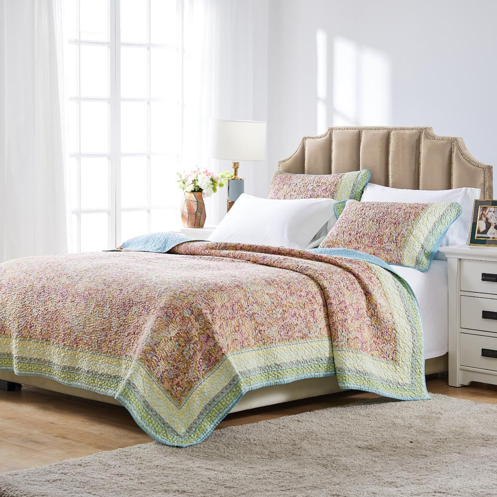 Seaside Garden 3pc Quilt Bed Set - King- SALE
