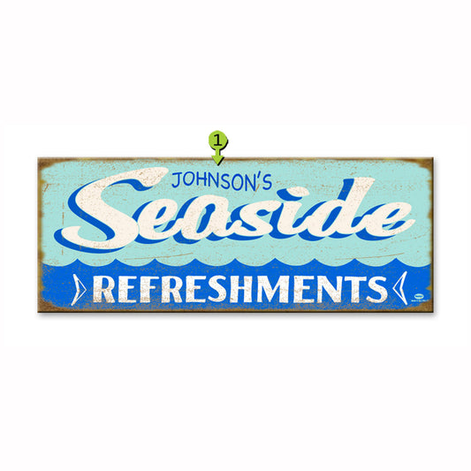 Seaside Refreshments Personalized Signs