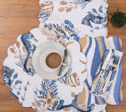 Seaside Seahorse Table Linens