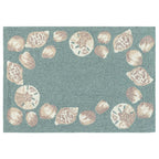Serena Seashell Aqua Indoor/Outdoor Rug - 2 x 3