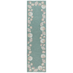 Serena Seashell Aqua Indoor/Outdoor Rug - 2 x 5