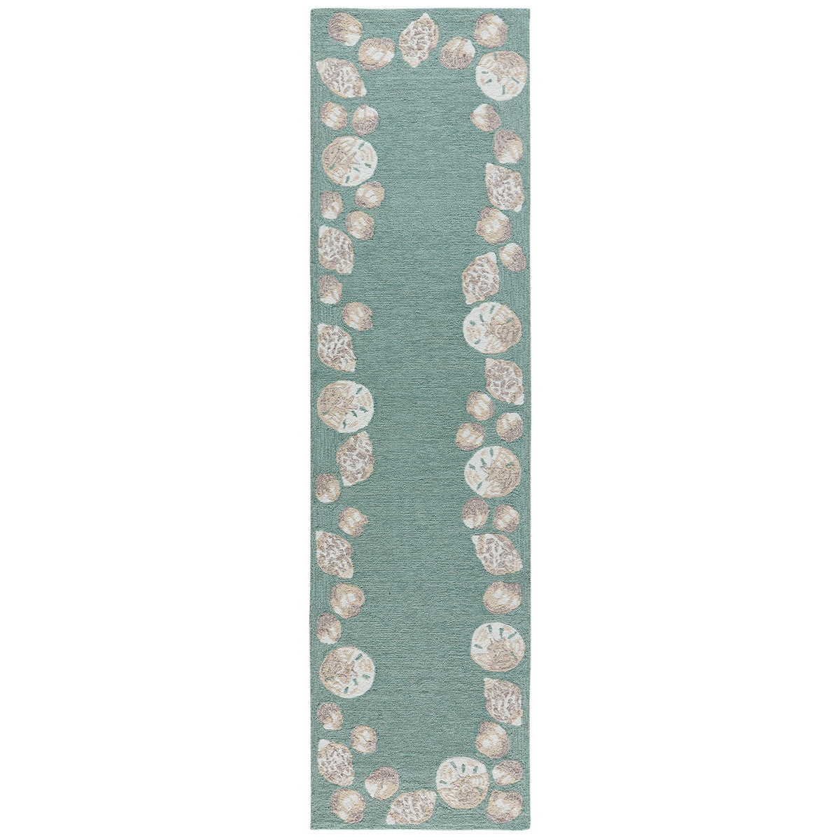 Serena Seashell Aqua Indoor/Outdoor Rug - 2 x 8