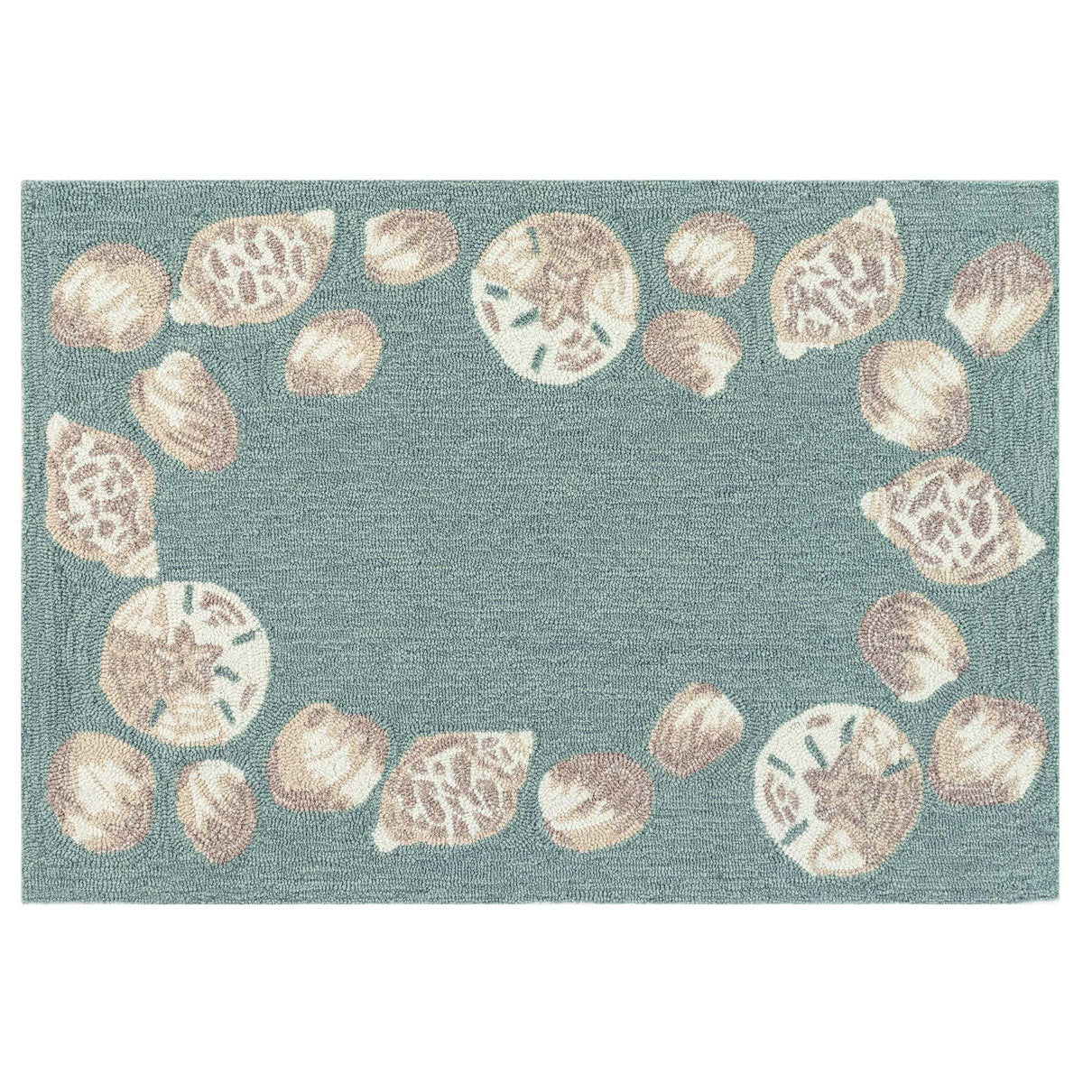 Serena Seashell Aqua Indoor/Outdoor Rug - 20 x 30 - OUT OF STOCK UNTIL 08/05/2026