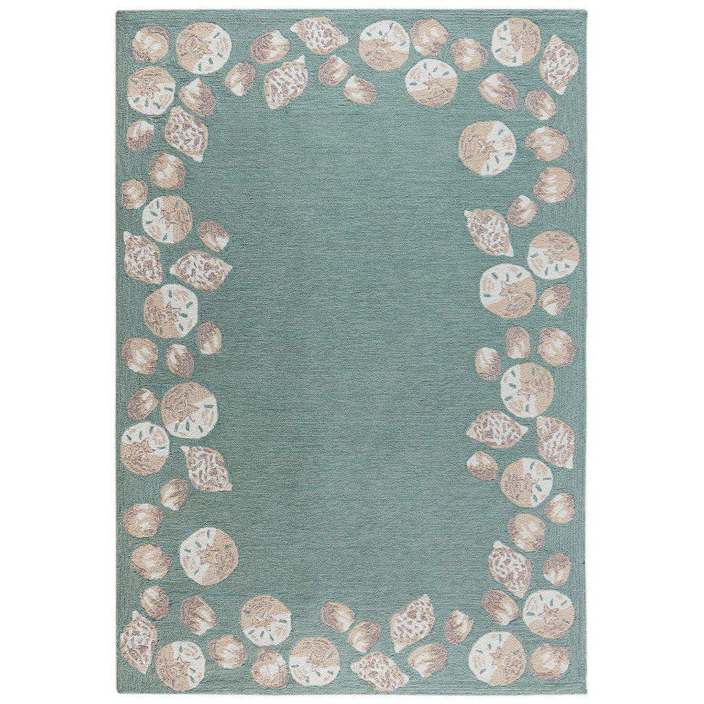 Serena Seashell Aqua Indoor/Outdoor Rug - 8 x 10