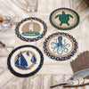 Seven Seas Sailboats Braided Trivet - Set of 3