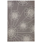 Skipper's Compass Gray Indoor/Outdoor Rugs