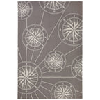 Skipper's Compass Gray Indoor/Outdoor Rugs