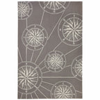 Skipper's Compass Gray Indoor/Outdoor Rugs