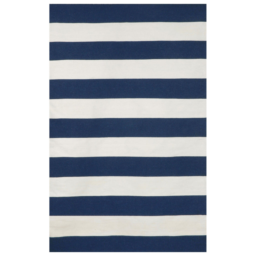 Sorrento Rugby Stripe Navy Rug Collection