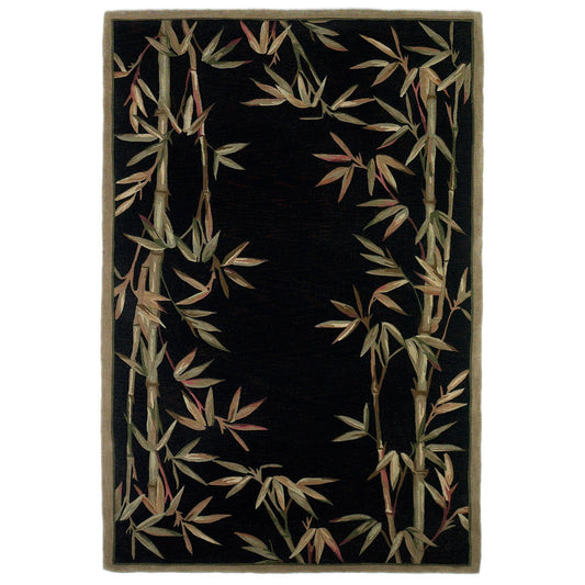 Sparta Black Bamboo Double Border Rug Collection