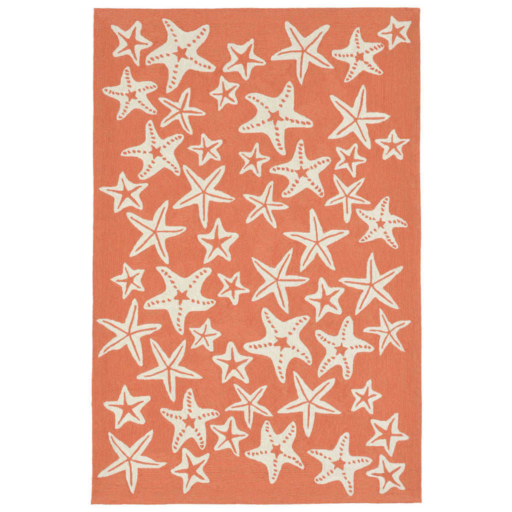 Starfish Sea Orange Indoor/Outdoor Rug - 8 x 10 - OUT OF STOCK UNTIL 08/13/2026