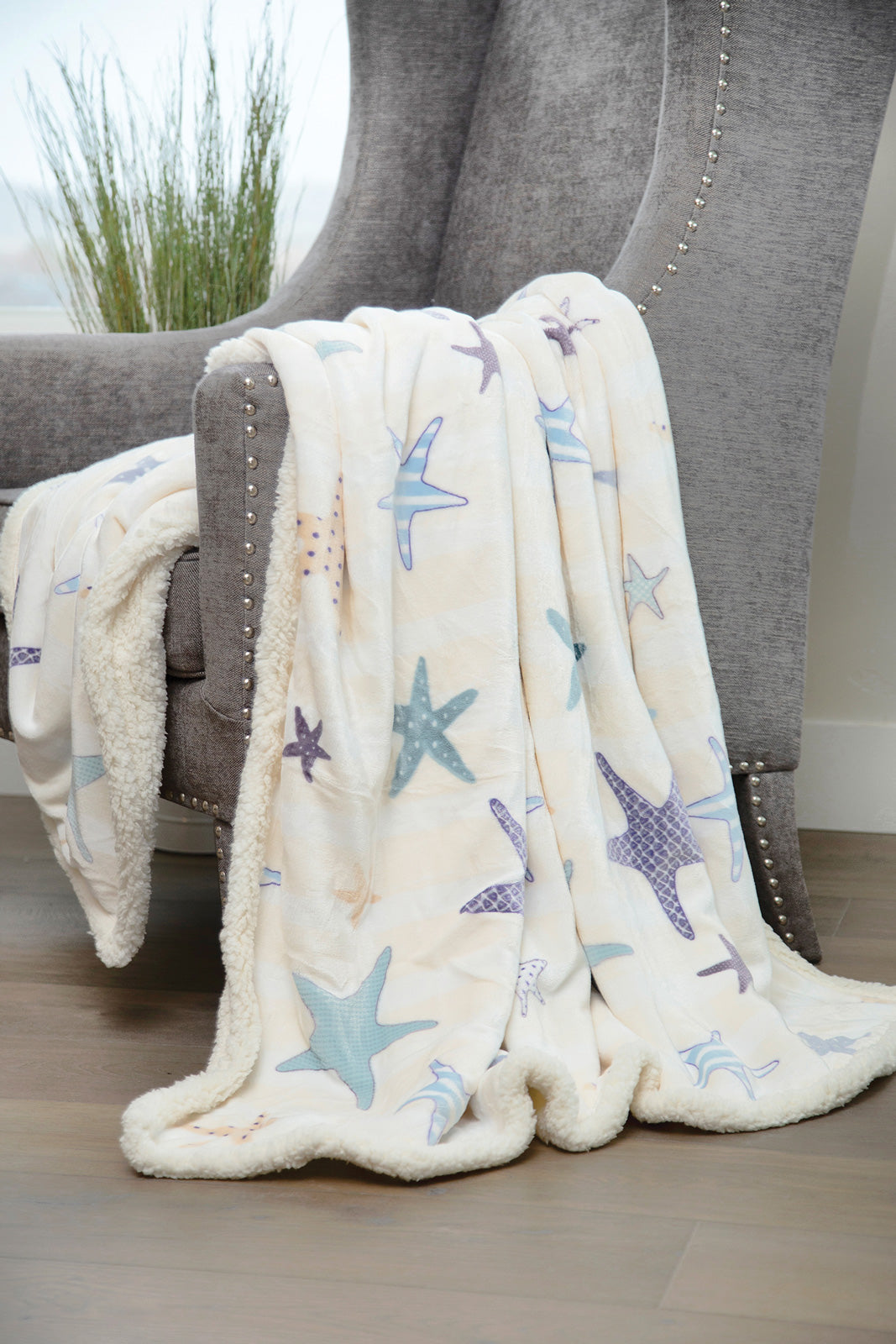 Starfish Sherpa Throw