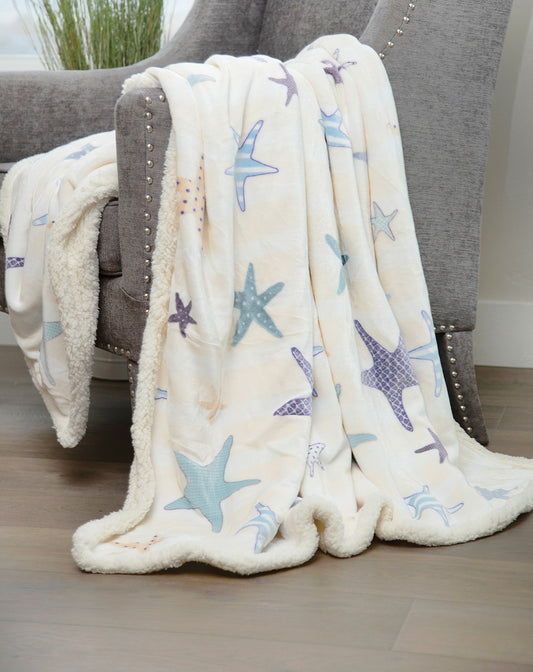 Starfish Sherpa Throw