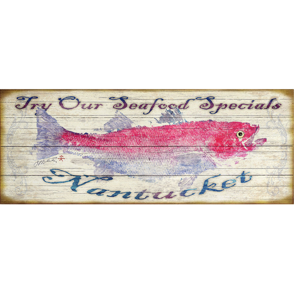 Striper Bass Personalized Corrugated Metal Sign