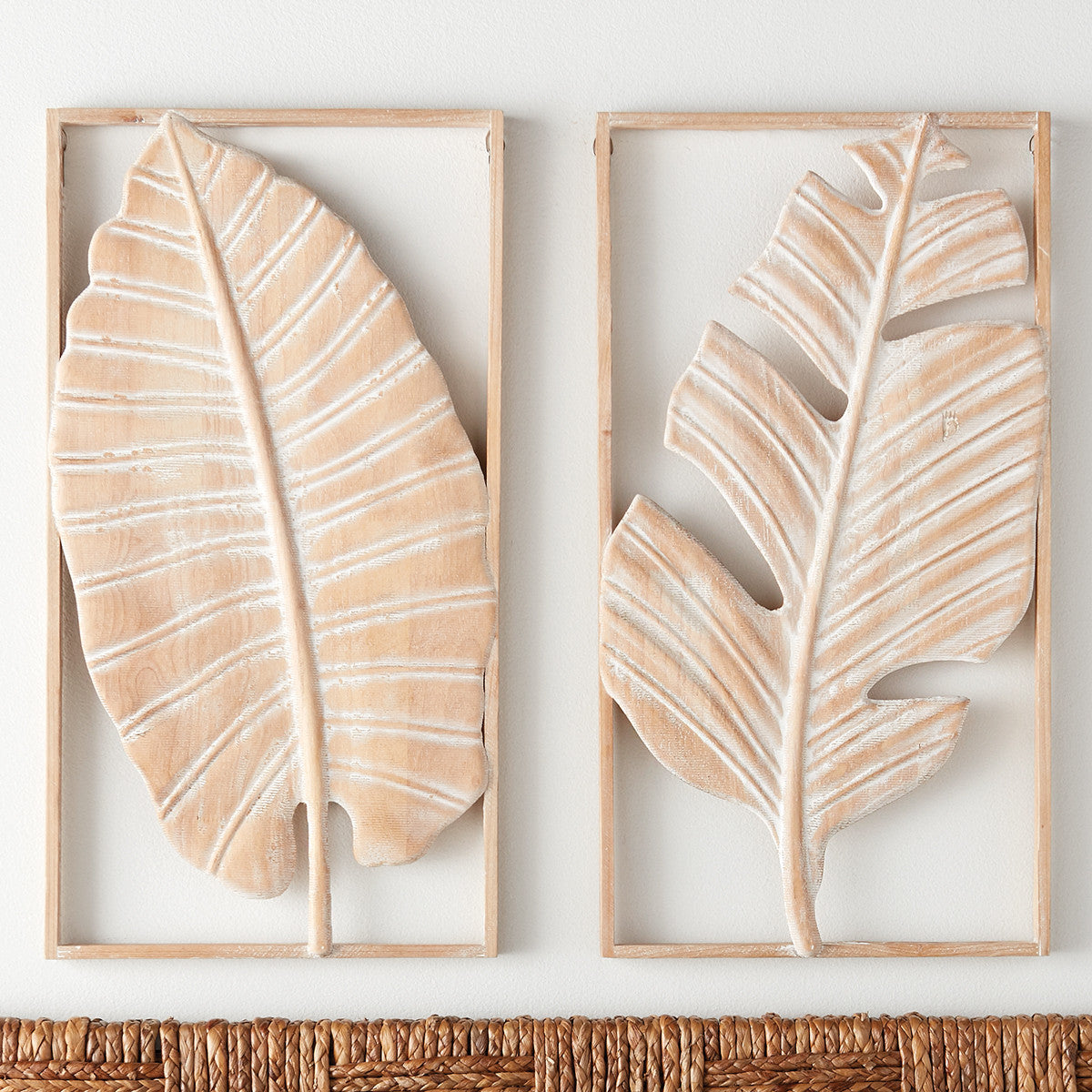 Sunbleached Palms Full Leaf Wall Hanging - CLEARANCE
