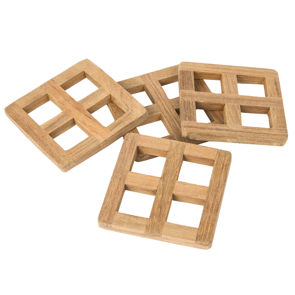 Teak Coasters - Set of 4