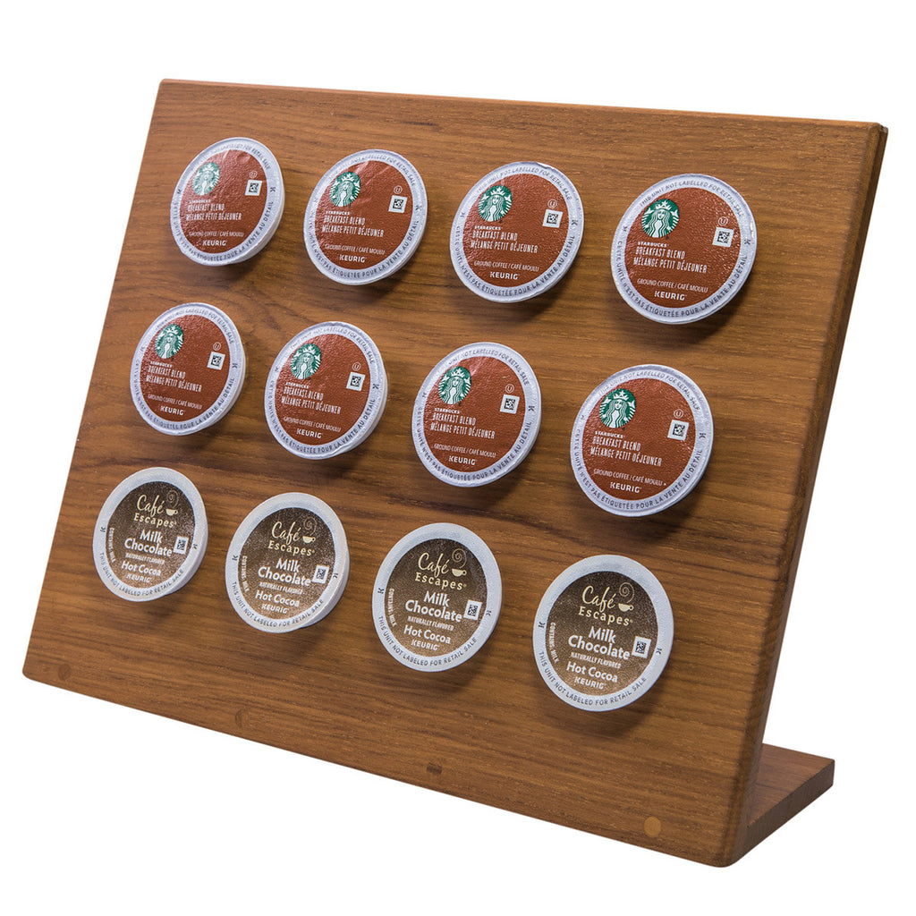 Teak K-Cup Holder - 12 Pod