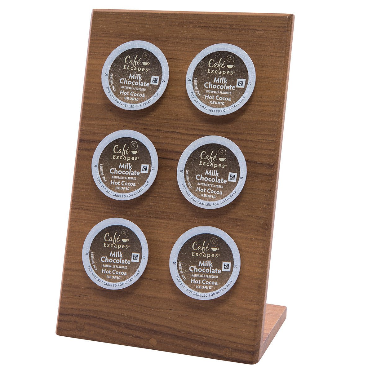 Teak K-Cup Holder - 6 Pod