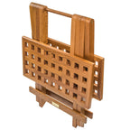 Teak Grate Top Fold-Away Table
