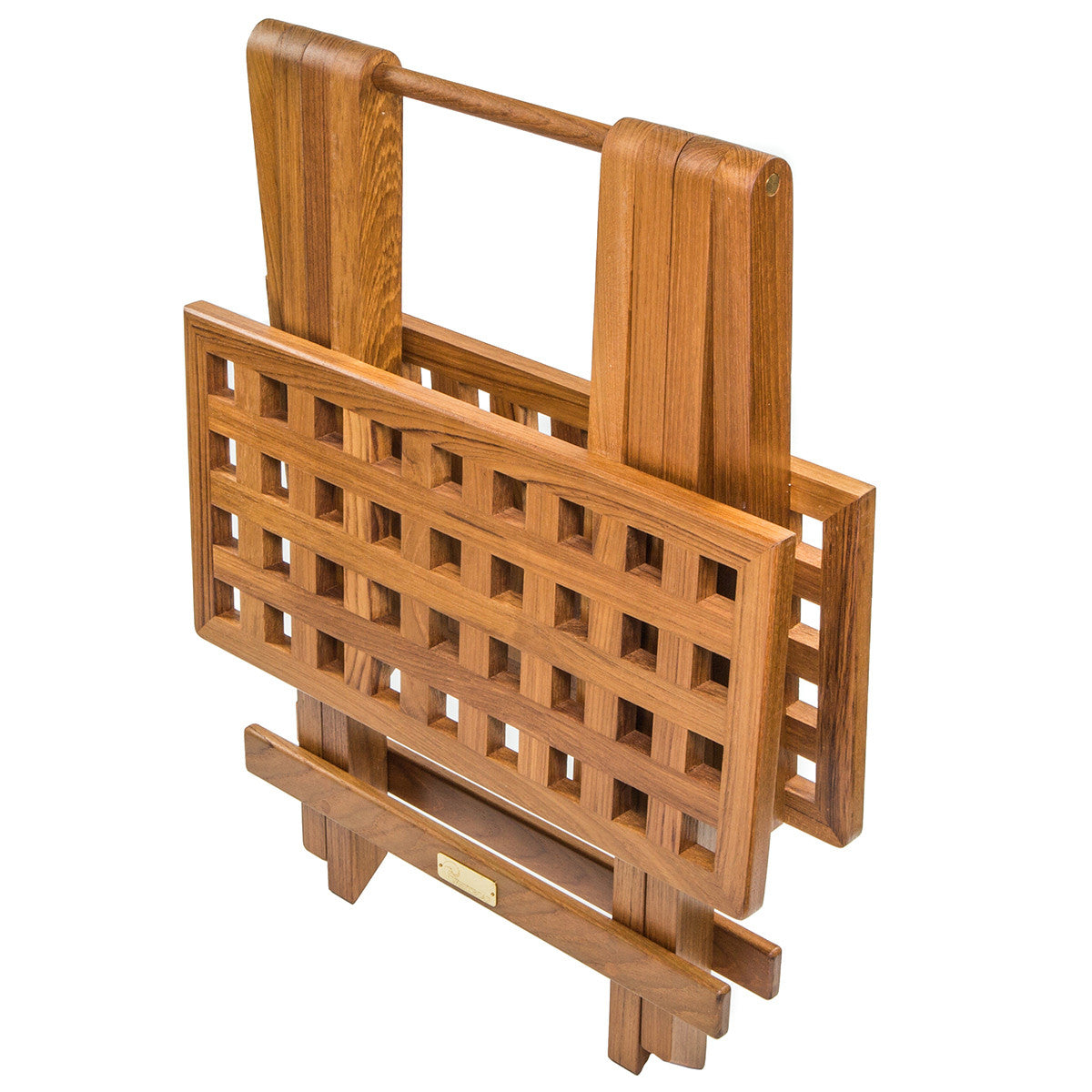 Teak Grate Top Fold-Away Table