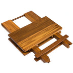 Teak Solid Top Fold-Away Table