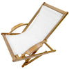 Teak Sun Chair with White Sling