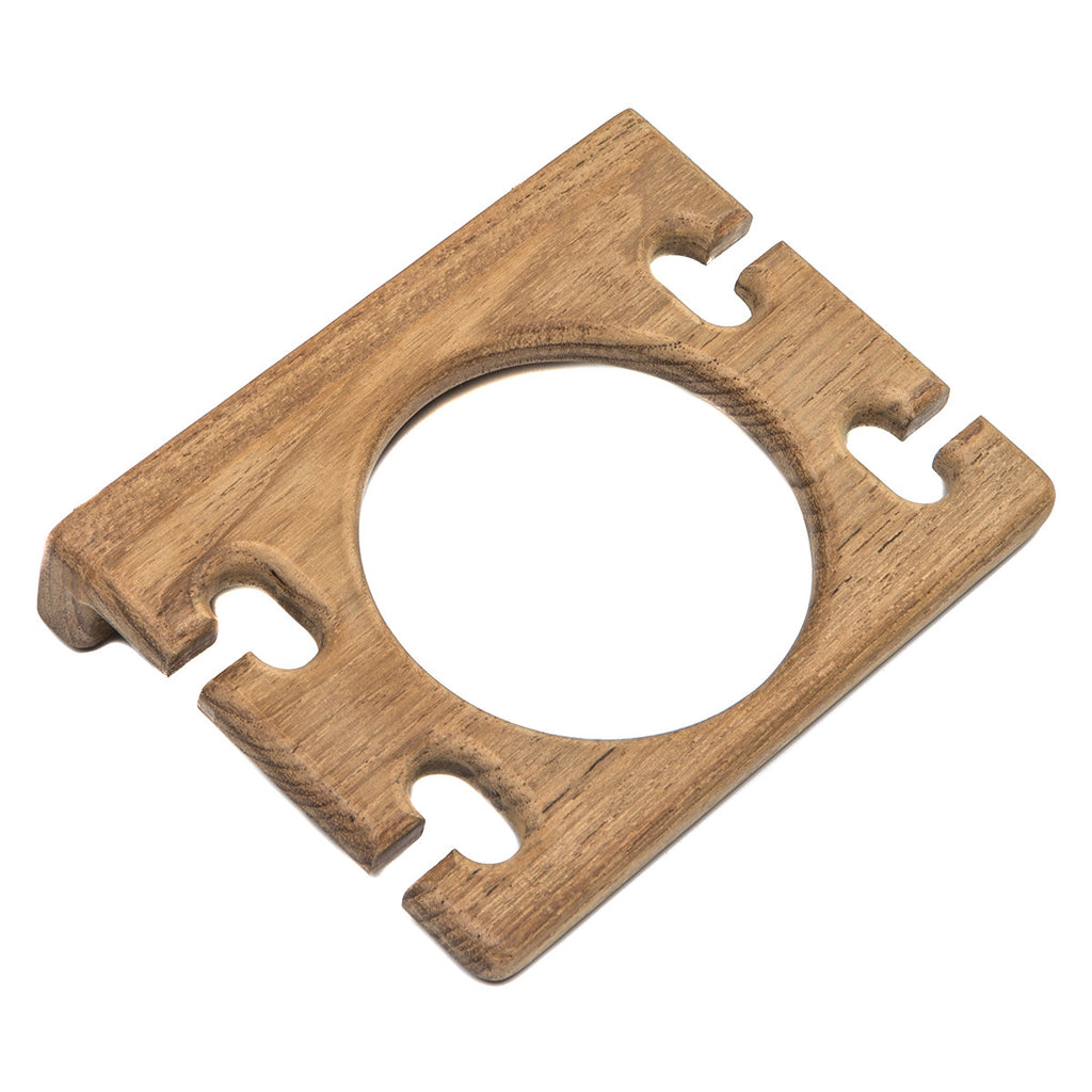 Teak Toothbrush Holder with Glass