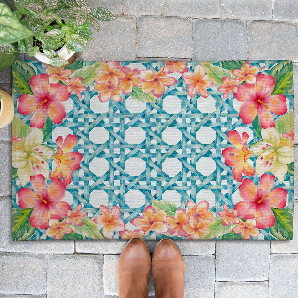 Tropical Florals Outdoor Rug - 5 x 7