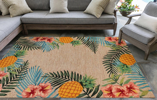 Tropical Neutral Indoor/Outdoor Rug Collection