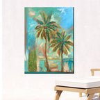 Twin Palms I Outdoor Canvas Art - OUT OF STOCK UNTIL 10/07/2026