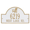 White & Gold Personalized Adirondack Arch Plaque