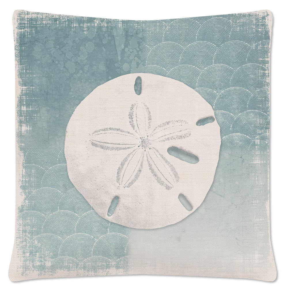 Whitewashed Sand Dollar Pillow