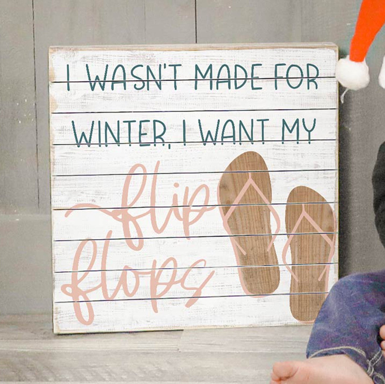 Flip Flop Winter Wall Art Bella Coastal Decor