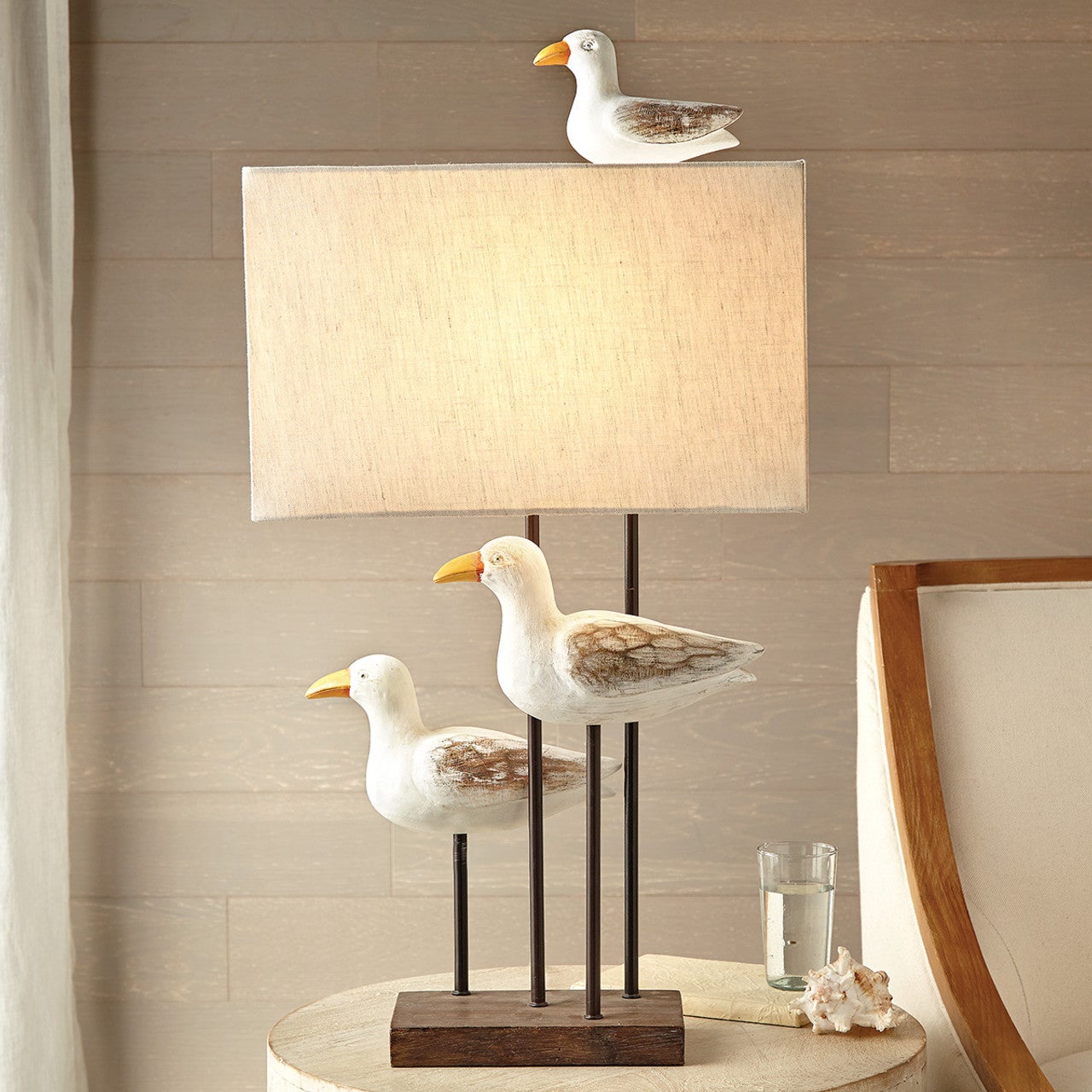 Coastal Seagulls Table Lamp Bella Coastal Decor