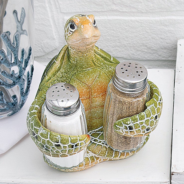 Turtle Life Salt & Pepper Shaker Set | Bella Coastal Decor