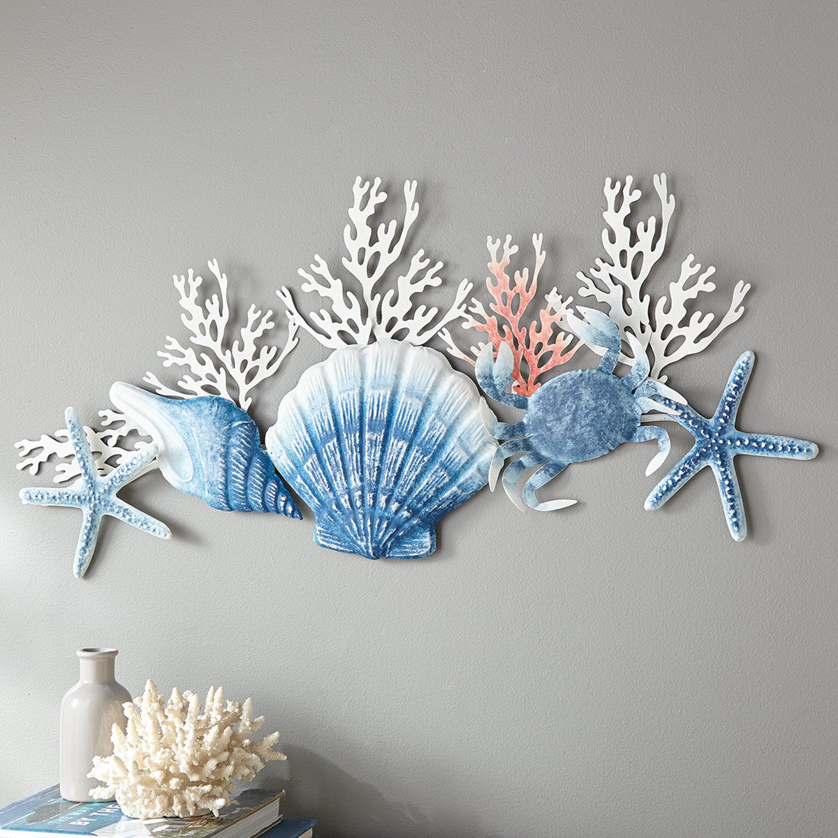 Seashell and Crab Reef Wall Hanging, image size:1280x1280
