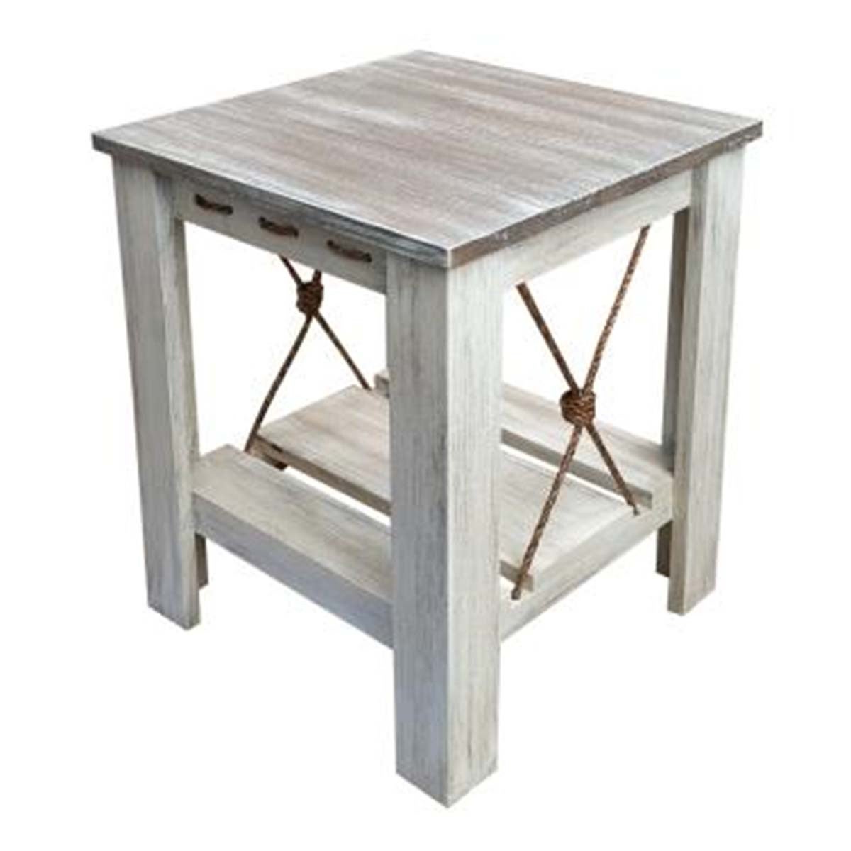 Dockside Knot Side Table 21 Inch Bella Coastal Decor