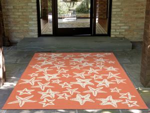 Starfish Sea Orange Indoor/Outdoor Rug Collection