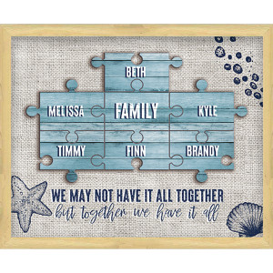 Seaside Puzzle Personalized Wall Art