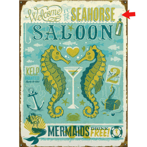Seahorse Saloon Personalized Signs