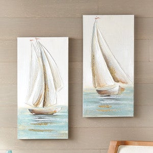Ocean Breeze Sailboat Wall Art