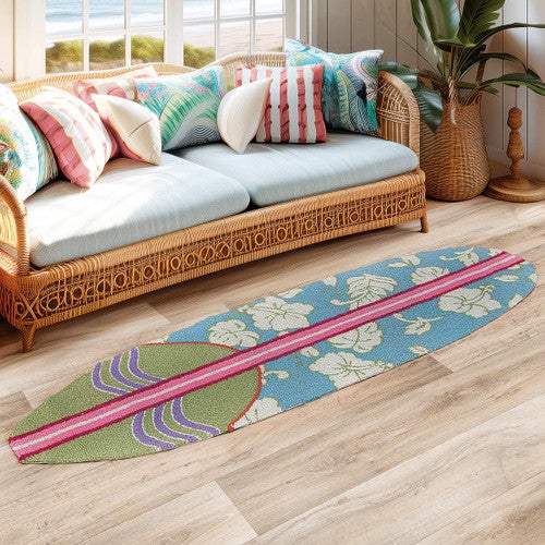 High Tide Surfboard Accent Rug