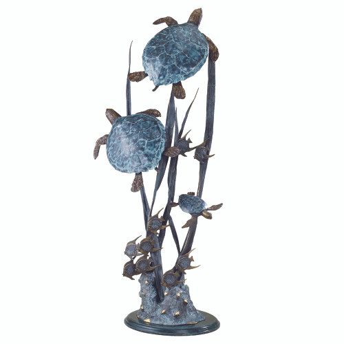 Swimming Free Turtles Sculpture